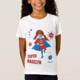 Flicksuperhjälte 💥 Vibrant Birthday Photo T Shirt