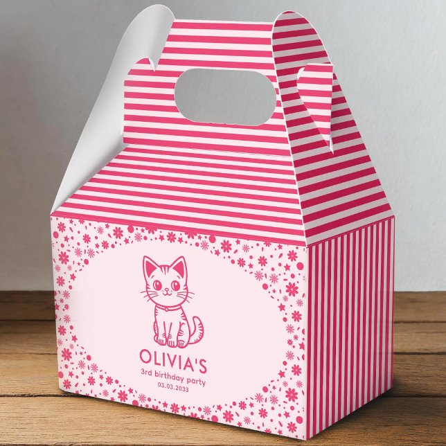 Flicktema med anpassade färger kattunge presentaskar (Skapare uppladdad)