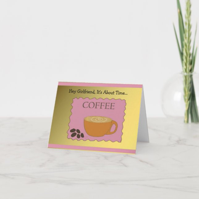 Flickvän, dags för kaffe kort (Framsida)