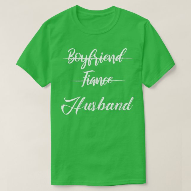flickvän, fästman fru t shirt (Design framsida)