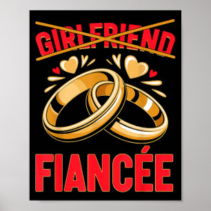 Flickvän fästmö fru brud förlovad förlovning  poster