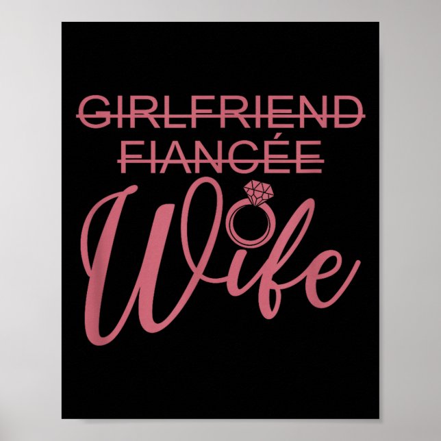 Flickvän Fästmö Hustru, Gift Förlovning Bröllop Poster (Framsidan)