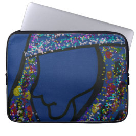 Flickvän med glittertryck hår Laptop-fodral Laptop Fodral