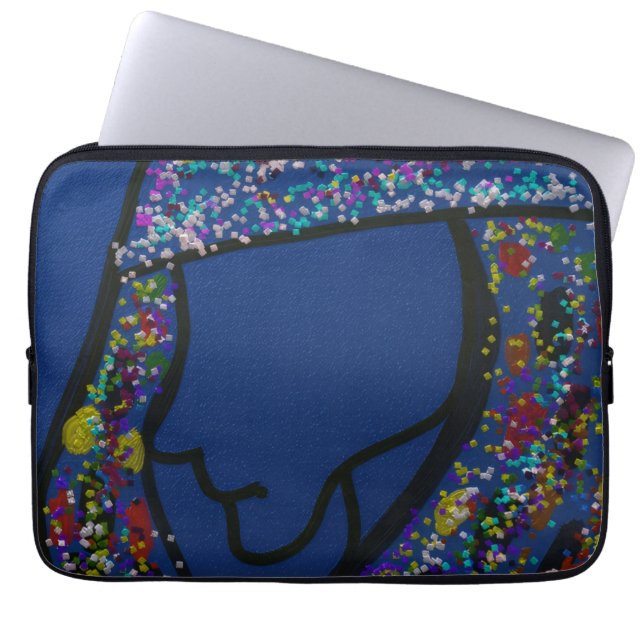 Flickvän med glittertryck hår Laptop-fodral Laptop Fodral (Framsidan)