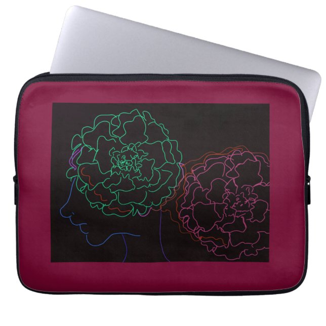 Flickvän med Marigold Afro Puffs Datorfodral (Framsidan)