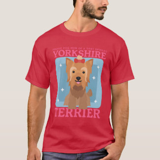 Flickvän med Yorkshireerrier Hund Mamma Yorkie Hun T Shirt