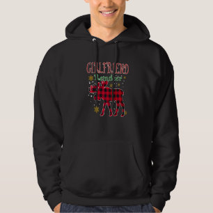 Flickvän Ren Dräkt Jul Xmas Hoodie