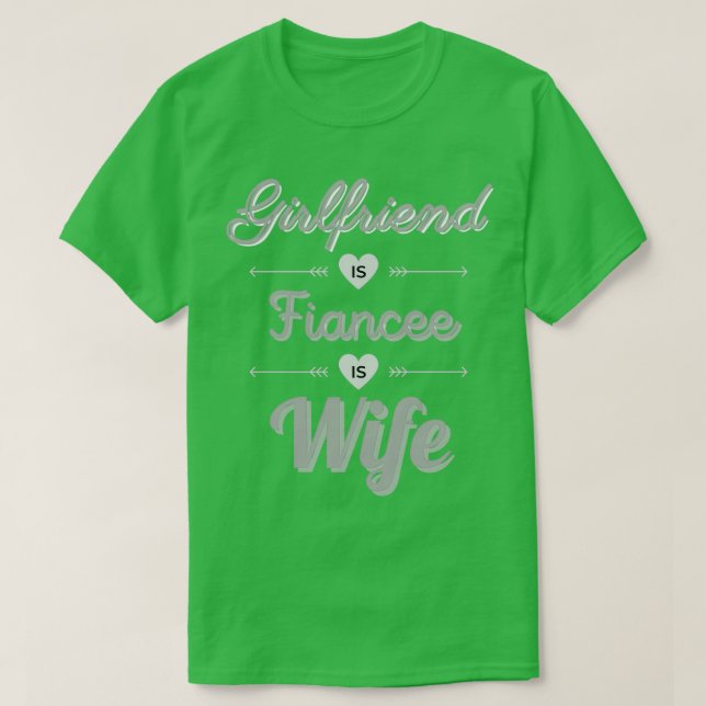 Flickvänfiancefrun T Shirt (Design framsida)