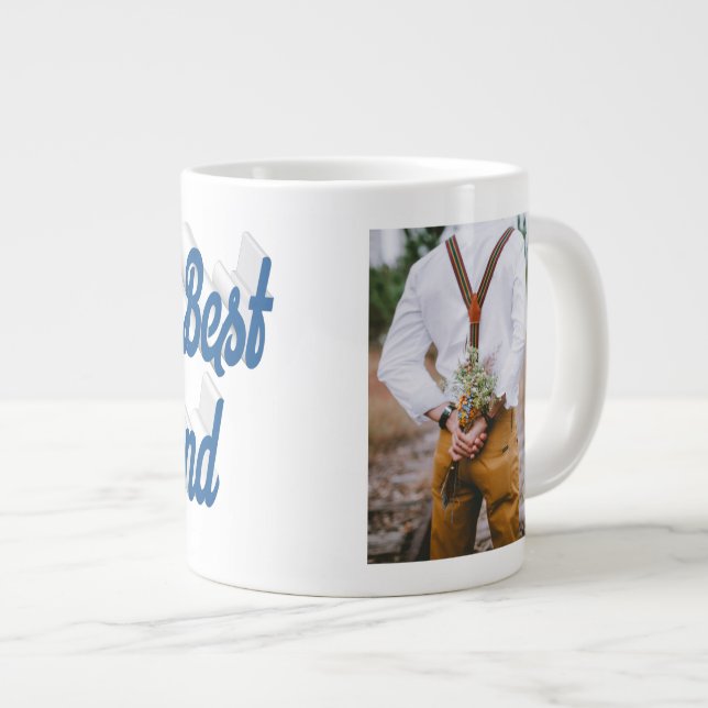 Flickvänfotohavsblått Jumbo Mugg (Framsida höger)