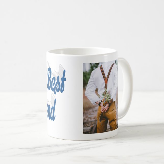 Flickvänfotohavsblått Kaffemugg (Framsida höger)