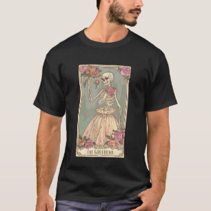 Flickvännen Tarotkort Par Skelett Gotisk Halloween T Shirt