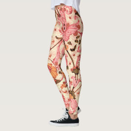 FLIENTINE RENAISSANCE ROSA BLOMMIGT SWIRLS,FLOWERS LEGGINGS