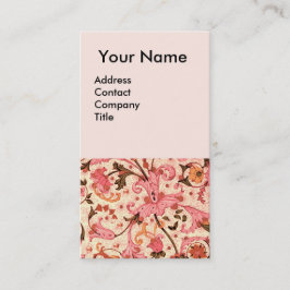 FLIENTINE RENAISSANCE ROSA BLOMMIGT SWIRLS,FLOWERS VISITKORT