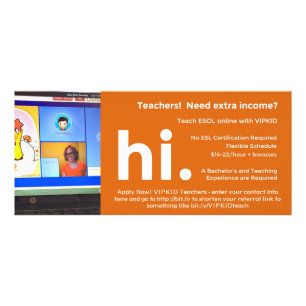 Flier för för VIPKID-lärareremiss/rekrytering Reklamkort