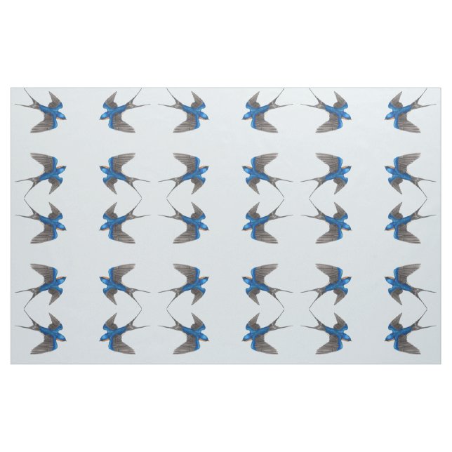 Flies Barn Sväljer Bird Mönster Tyg (Fat Quarter)