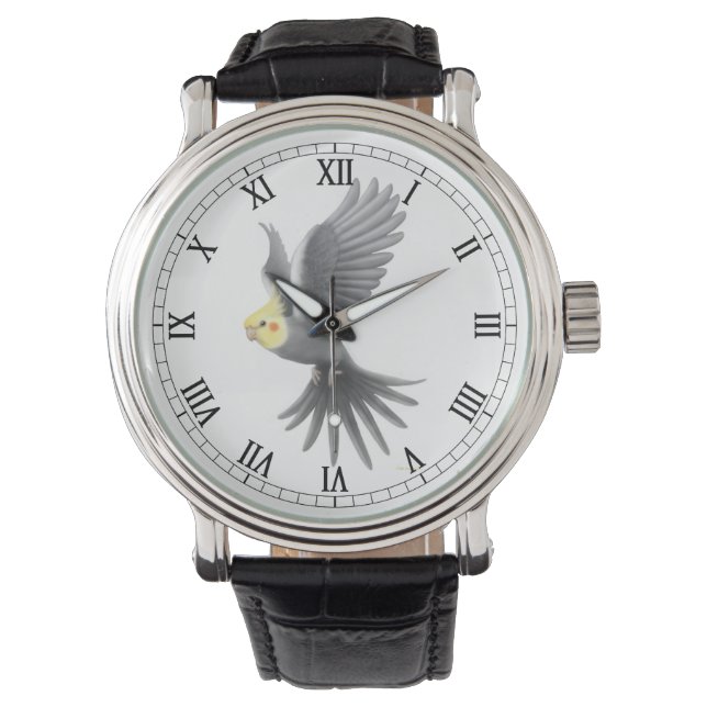 Flies Cockatiel Parrot Watch Armbandsur (Framsida)