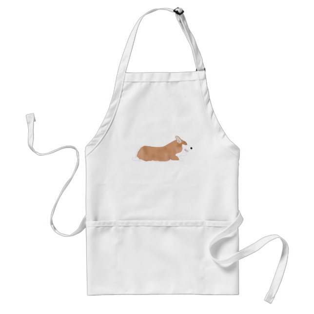 Flies Corgi Apron Förkläde (Framsidan)