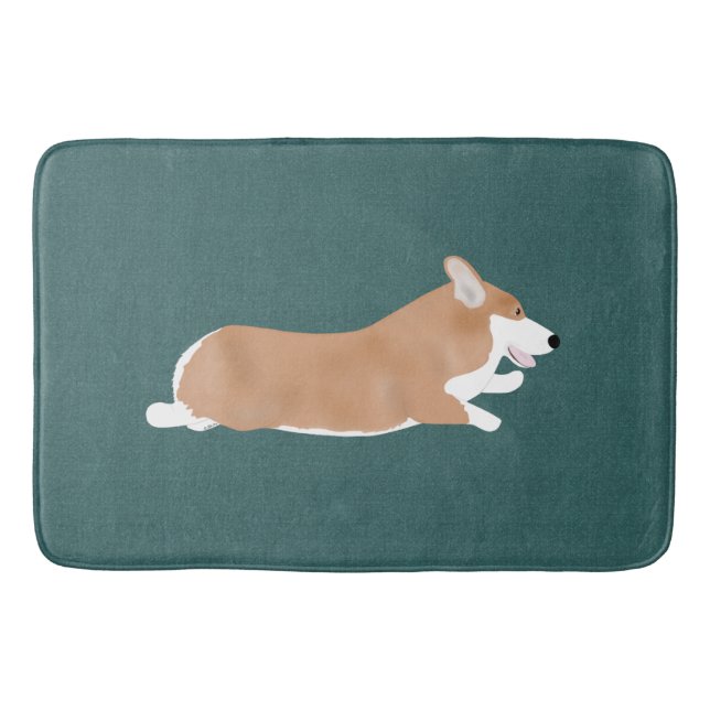 Flies Corgi Bathmat Badrumsmatta (Framsidan)