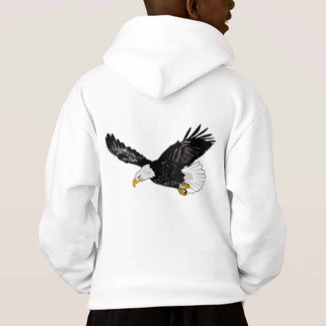 Flies Eagle Hoodie T Shirt (Baksida)