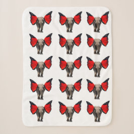 Flies Elephants Sherpa Blanket