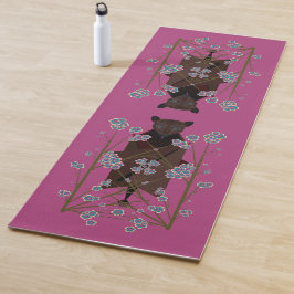 Flies Fox Boysenberry Yoga Mat