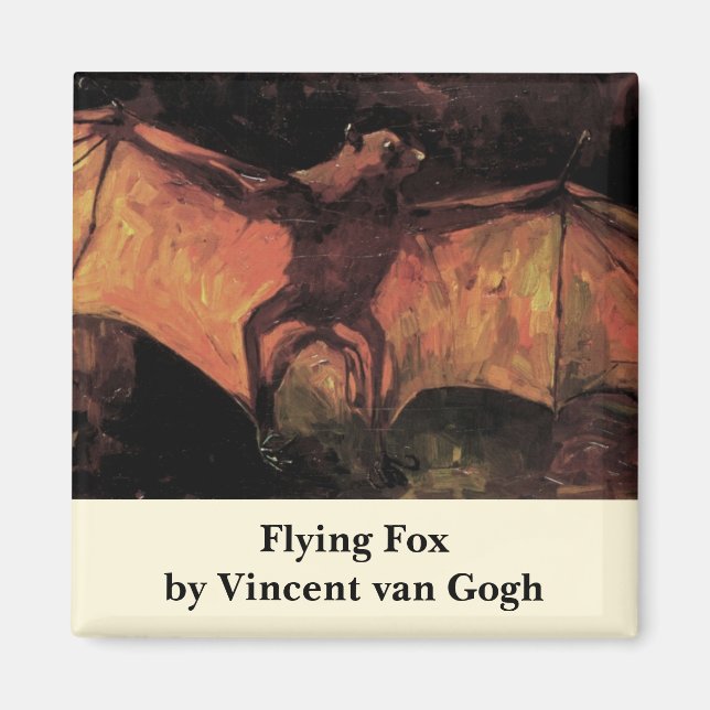 Flies Fox Fladdermus av Vincent van Gogh Magnet (Framsidan)