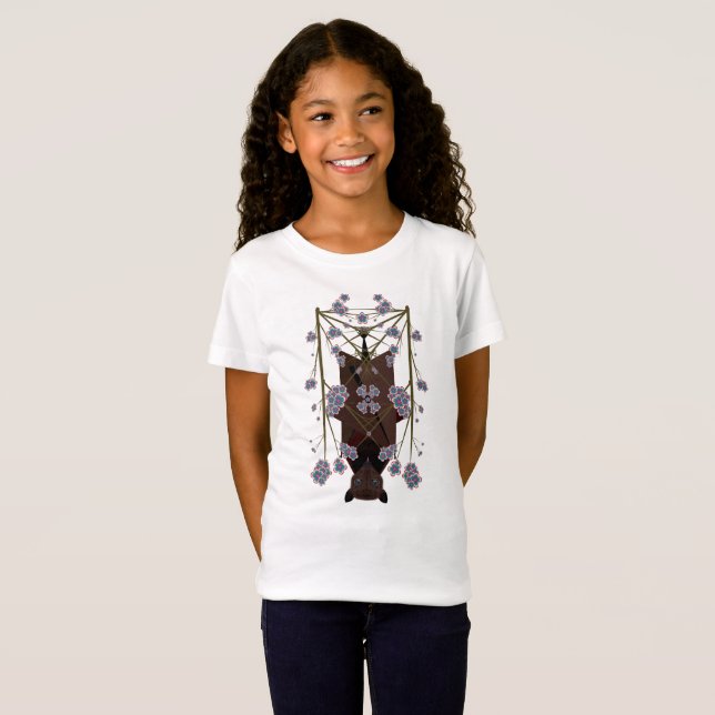 Flies Fox Girls Slim Fit T-Shirt (Hel framsida)