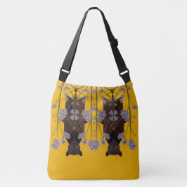 Flies Fox Mustard Crossbody Bag (2 storlekar) Axelväska