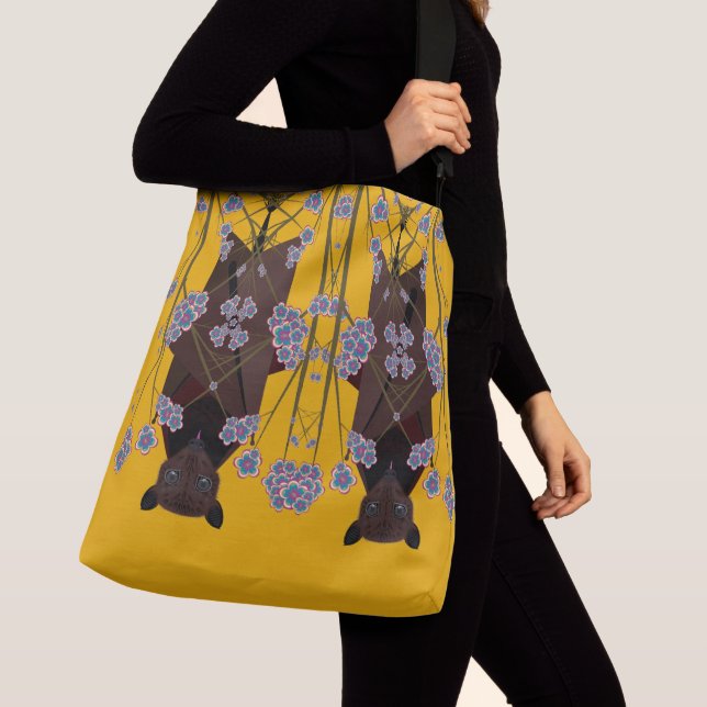 Flies Fox Mustard Crossbody Bag (2 storlekar) Axelväska (Närbild)