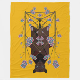 Flies Fox Mustard Fleece Blanket (3 storlekar)