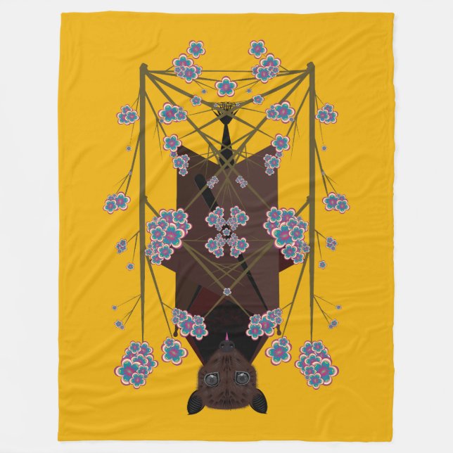 Flies Fox Mustard Fleece Blanket (3 storlekar) (Framsidan)