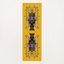 Flies Fox Mustard Yoga Mat