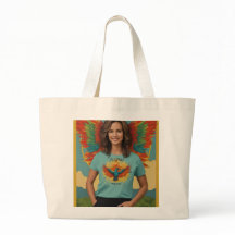 Flies Girl Design Tote Bag