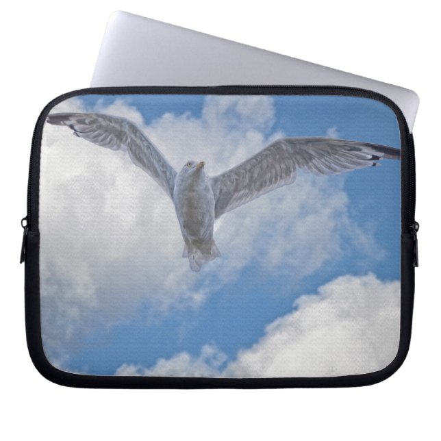 Flies Gull Bird Wildlife Birdlover Gift Laptop Fodral (Framsidan)