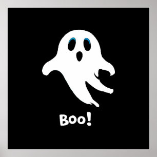 Flies Halloween Ghost Poster