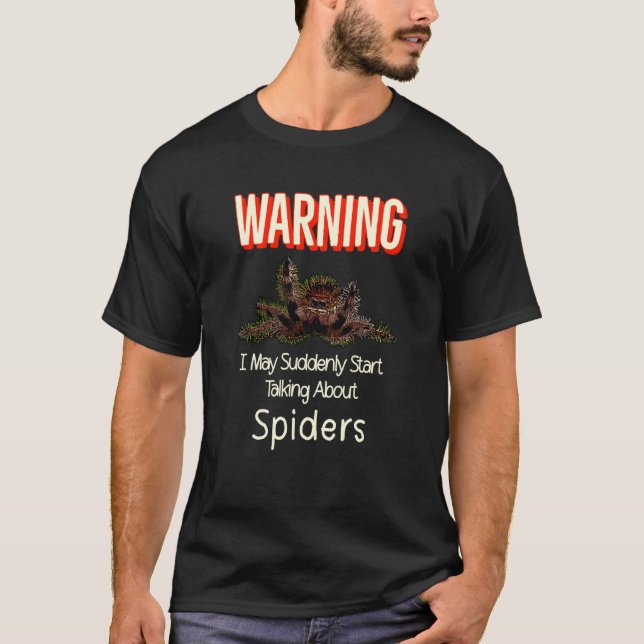 Flies Jumping Spider Warning Spooder Mamma Spooder T Shirt (Framsida)