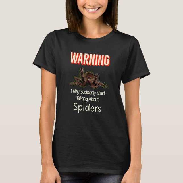 Flies Jumping Spider Warning Spooder Mamma Spooder T Shirt (Framsida)
