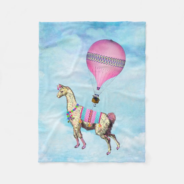Flies Llama Fleece Blanket (Framsidan)