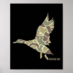 Flies Mallard Anka Camouflage Camo Anka Hunting C Poster