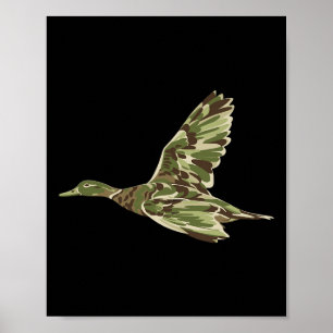 Flies Mallard Anka Camouflage Camo Anka Hunting C Poster
