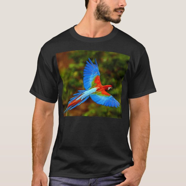 Flies Parrot T Shirt (Framsida)