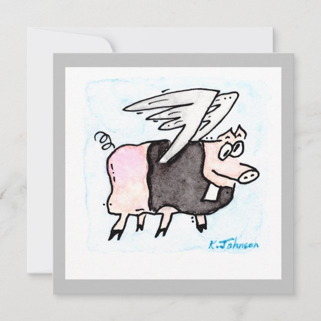 "Flies Pastor Gris"-gratulationskort Kort (Framsida)