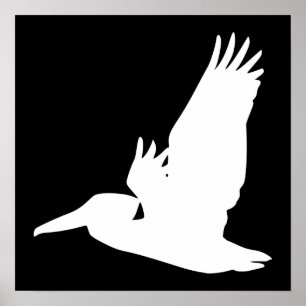 Flies Pelican Poster