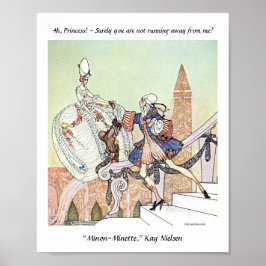 Flies prinsessa och chockad prins Kay Nielsen Poster