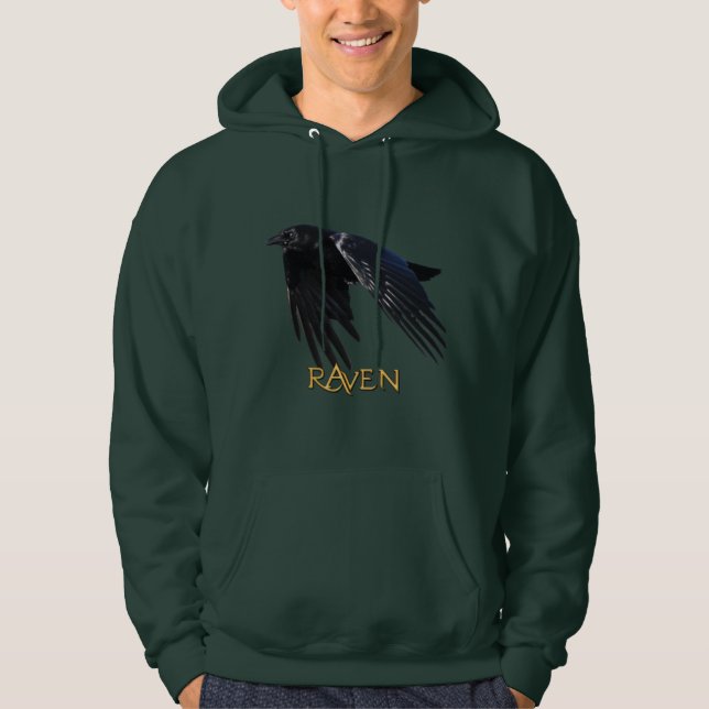 Flies Raven Corvid-älskare Shirt Sweatshirt Med Luva (Framsida)