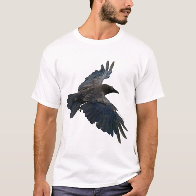 Flies Raven Corvid-älskare T-Shirt (Framsida)