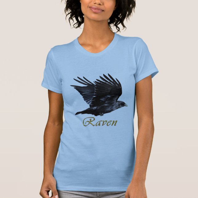 Flies Raven Corvid Bird-älskare T-Shirt (Framsida)
