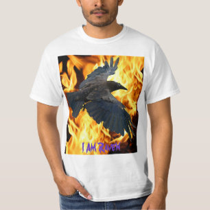 Flies Raven & Flames Raven-älskare mellan T-Shirt