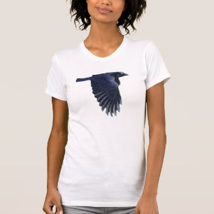 Flies Raven Wildlife Art Shirt Tee Shirt