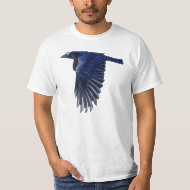 Flies Raven Wildlife Art Value Shirt Tröja (Framsida)